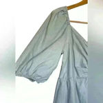 Eloquii Elements Chambray Tie Neck Puff Sleeve Dress Light Wash Denim Size 18 Photo 9