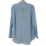 EXPRESS NEW/NWT Light Blue Cotton Poplin Oversize Long Sleeve Shirt Size XS Photo 2
