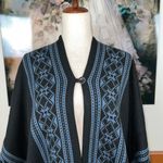 None Beautiful Egyptian Black Cape With Blue Trim! Photo 4