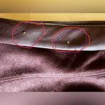 Marc New York  Burgundy Velvet Faux Leather mini  Skirt XL  polyester spandex Photo 12