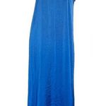 DKNY NWT  Silky Satin Maxi Dress SMALL blue Sleeveless V-Neck soft Photo 4