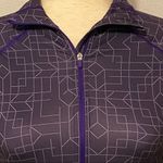 Nike Pro Hyperwarm Dark Purple Geometric Print Half Zip Warm Small 577165-510 Photo 2