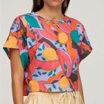 Isabel Marant ‎ Zinalia Printed Crop T-Shirt XS Photo 0