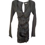 House Of CB  'Camille' Black Real Silk Cutout Mini Dress Size XS Photo 9