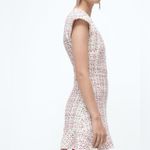 ZARA  Textured Weave Tweed Dress With Ruffles Photo 5