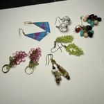 Dangle Drop Pierced Earrings Lot Of 6 Mostly Bead / Beaded Variety Photo 7