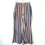 Free People Fine Line Slim High Waist Flare Striped Boho pants festival sz s/p Photo 1