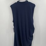 Eloquii  Dress Size 20 Navy NWT Midi Stretch Sleeveless Ruched Bodycon Plus Curvy Photo 7