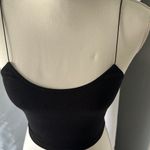 Streetwear Society  Sleek Black Spaghetti Strap Crop Top Photo 5