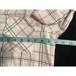 Bethany Mota  Pink/White Plaid Crochet Long Sleeve Shirt Button Up Size‎ M Photo 6