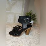 Sol Sana  Tiki Heel Leather Pump Black Size 39 (8.5) Photo 1