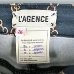 L'Agence Margot Black High-Rise Ankle Skinny Chain-Print Jeans 26 Preppy Photo 2