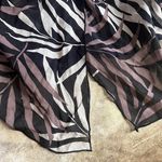 Vintage Black And Brown Silk Leaf Print Mini Skirt Size M Photo 1