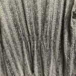 Valerie Bertinelli   Black and Beige Abstract Stripe Patterned Tunic Blouse Photo 3