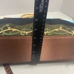 Preston & York Embroidered Satin Fabric Handbag With Bamboo Handles Shoulder Tot Photo 6