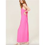 Adam Lippes Jumpsuit Womens 6 Pink Twill Wide Leg Tie Back‎ Barbiecore Photo 4