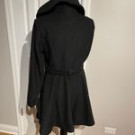 Laundry by Shelli Segal Wool Asymmetric Mock/Turtle belt Fit Flare Pea coat Photo 2