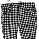 Loft The Riviera Pant Marisa Fit Womens 0 Petite Black Gingham Plaid Preppy Crop Photo 4