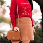 Loft Red Sparkle Pop Shine Holiday Sweater Photo 4