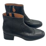 Gentle Souls Kenneth Cole Ella Apron Bootie Black Leather Ankle Boots 9.5 Shoes Photo 2