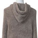 EXPRESS Taupe Teddy Hooded Plush Bell Sleeve Sweater Dress Women's Size Large Photo 10