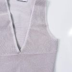 Aritzia Babaton Sculpt Knit Deep V-Neck Cropped Top Photo 2