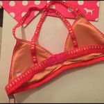 Victoria's Secret NEW  Neon Coral Crochet Racerback Large Photo 3