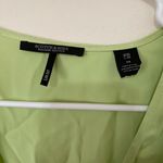 Scotch & Soda  Maison Scotch Lime Green Wrap Summer Sunray Midi Dress Size Medium Photo 5