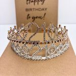 21 St Birthday Tiaras Set of 2 Gold and Sliver Rhinestone Photo 2