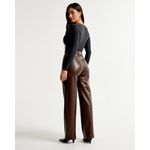 Abercrombie & Fitch 90s Relaxed Pants Size 2X Brown Vegan Leather High Rise Y2K Photo 1