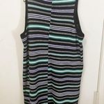 Calvin Klein  CKJ women's M striped sleeveless stretchy midi sweater knit dress Photo 3
