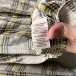 Free People  It’s The Good Life Plaid Top Button Front Crop Blouse Size Medium Photo 8