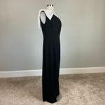 One Shoulder Bow Accent Column Evening Gown Size 8 Black Formal Dress by MARINA Photo 1