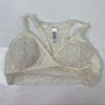 Maurice's  Size Lg Bralette Cream Lace Padded Wireless Halter Back Bra Pull Over Photo 1
