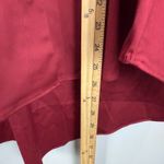 Chico's Top Women 0 US 4 Red Long Sleeve Ruffle Neck Tunic Poplin Button NWT Photo 8