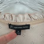 Adrianna Papell  Pink Printed Ruffle Tie Split Neck Flutter Sleeve Career Top 3X Photo 3