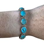 Jay King Desert Rose DTR Sterling Silver 925 Turquoise Bracelet Reversible Photo 0