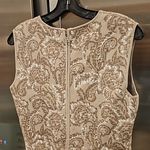 BCBGMAXAZRIA 💕💕 Alix Jacquard Dress Light Stone Floral Tapestry Large NWT Photo 9