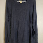 Matty M Women’s Long Sleeve Top Shirt Blouse ZIP Sides Blue Large Photo 0