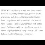 Loft pin tucked button down top Photo 8