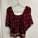Shyanne  Southwest Style Burgundy Women's Top Photo 3