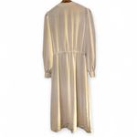 IN THE MOOD 80s Ivory LS Midi Shift Dress w/Sequins Embroidery & Pearls Sz 12 White Photo 4