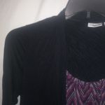 Croft & Barrow  M Black Purple Shell Jacket Top Set Photo 3