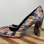 Dee Keller Pumps Multi Color Snake Skin Embossed Pointed Toe Italy Sz.40 Leather Pink Size 9 Photo 4