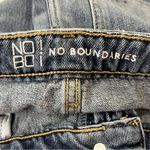 No Boundaries  Patchwork Straight Leg Jeans Varsity Appliqué Mid Rise Blue 11 Photo 7