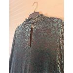 Maison Tara Women's Forest Burnout Velvet Tiered Dress Green Size 18W Photo 7