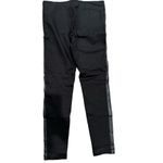 ZARA  Large Black Leggings with Faux Leather Side Panels Photo 1