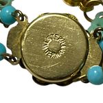 Vtg Western Germany metal and plastic necklace Blue Photo 3