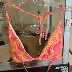 String Bikini Set Pink Yellow Tropical Size undefined Photo 2
