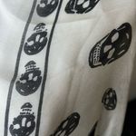 Alexander McQueen  Black and Off White Skull Scarf Photo 6